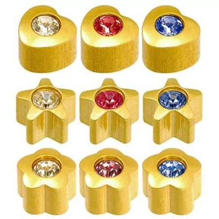 Caflon® sterile colorful gold plated earrings