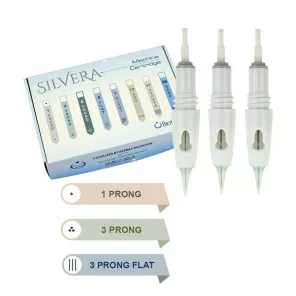 Biotouch SILVERA Machine 1-3 Prong ROUND / 3 Prong FLAT Needle Cartridge 1pcs.