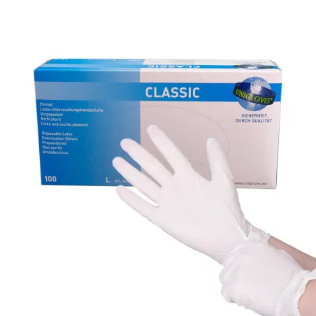 UNIGLOVES CLASSIC Latex Gloves XS - S - M - L - XL