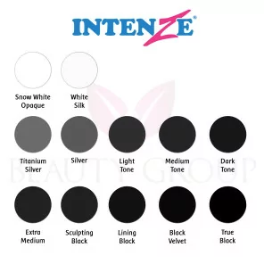 Intenze (white - silver - black) shades pigments