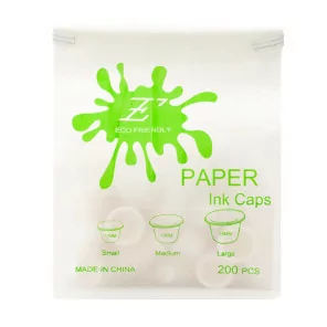 EZ Tattoo Eco Friendly Paper Ink Caps (200pcs)